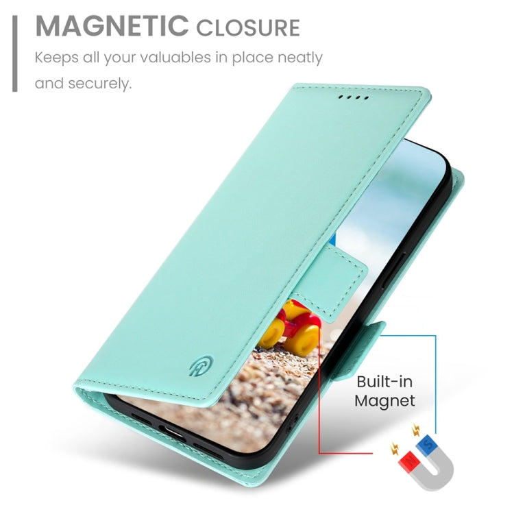 For Google Pixel 9 Pro Side Buckle Magnetic Frosted Leather Phone Case(Mint Green) by buy2fix