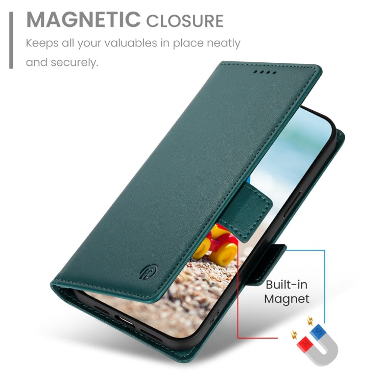 For Google Pixel 9 Pro Side Buckle Magnetic Frosted Leather Phone Case(Dark Green) by buy2fix