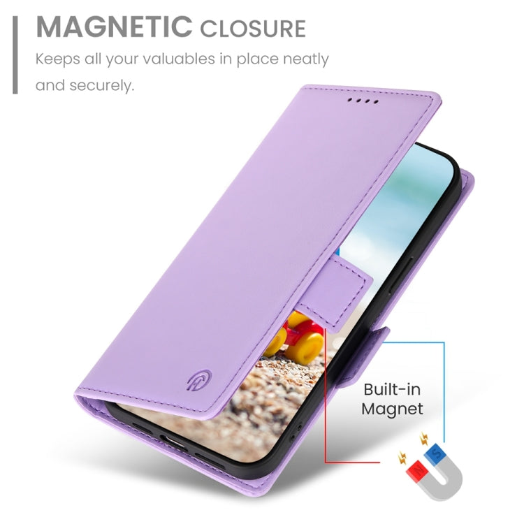 For Google Pixel 9 Pro Side Buckle Magnetic Frosted Leather Phone Case(Purple) by buy2fix