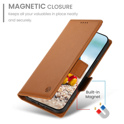 For Google Pixel 9 Pro Side Buckle Magnetic Frosted Leather Phone Case(Brown) by buy2fix