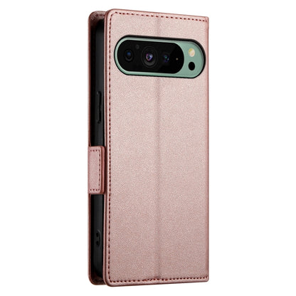 For Google Pixel 9 Side Buckle Magnetic Frosted Leather Phone Case(Rose Gold) by buy2fix
