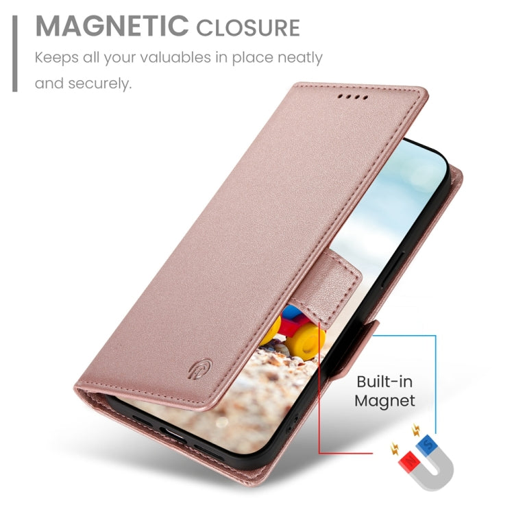 For Google Pixel 9 Side Buckle Magnetic Frosted Leather Phone Case(Rose Gold) by buy2fix