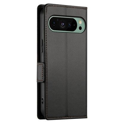 For Google Pixel 9 Side Buckle Magnetic Frosted Leather Phone Case(Black) by buy2fix