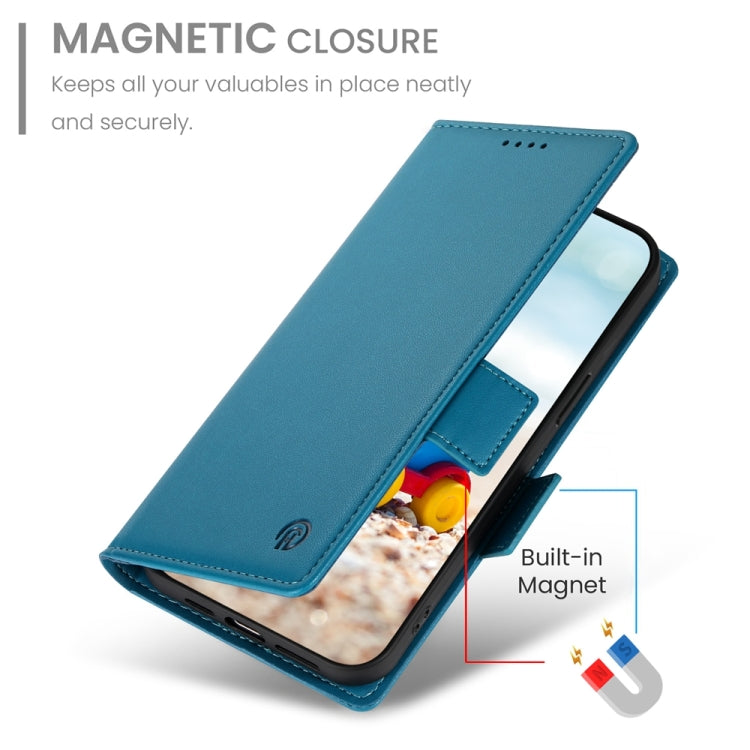 For Google Pixel 9 Side Buckle Magnetic Frosted Leather Phone Case(Blue) by buy2fix