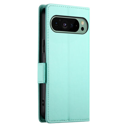 For Google Pixel 9 Side Buckle Magnetic Frosted Leather Phone Case(Mint Green) by buy2fix