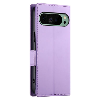 For Google Pixel 9 Side Buckle Magnetic Frosted Leather Phone Case(Purple) by buy2fix