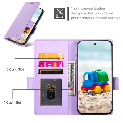 For Google Pixel 9 Side Buckle Magnetic Frosted Leather Phone Case(Purple) by buy2fix