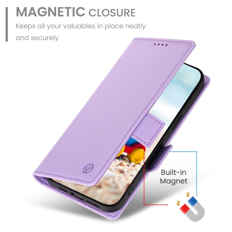 For Google Pixel 9 Side Buckle Magnetic Frosted Leather Phone Case(Purple) by buy2fix