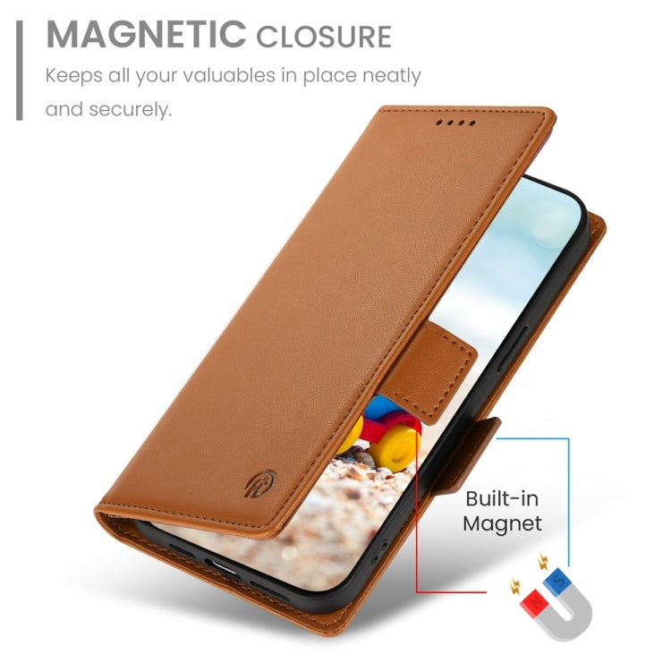 For Google Pixel 9 Side Buckle Magnetic Frosted Leather Phone Case(Brown) by buy2fix