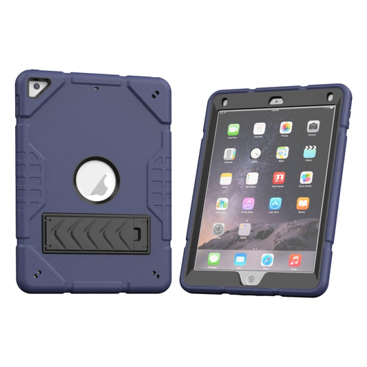 For iPad 10.2 2021 / 2020 / 2019 Armor Holder Silicone Hybrid PC Tablet Case(Navy Blue Black) - iPad 10.2 Cases by buy2fix | Online Shopping UK | buy2fix