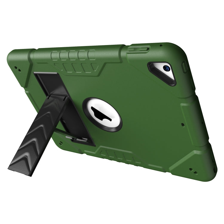 For iPad 10.2 2021 / 2020 / 2019 Armor Holder Silicone Hybrid PC Tablet Case(Army Green Black) - iPad 10.2 Cases by buy2fix | Online Shopping UK | buy2fix