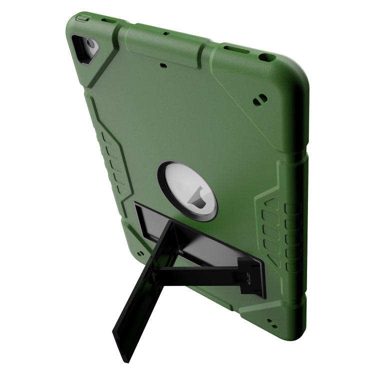 For iPad 10.2 2021 / 2020 / 2019 Armor Holder Silicone Hybrid PC Tablet Case(Army Green Black) - iPad 10.2 Cases by buy2fix | Online Shopping UK | buy2fix