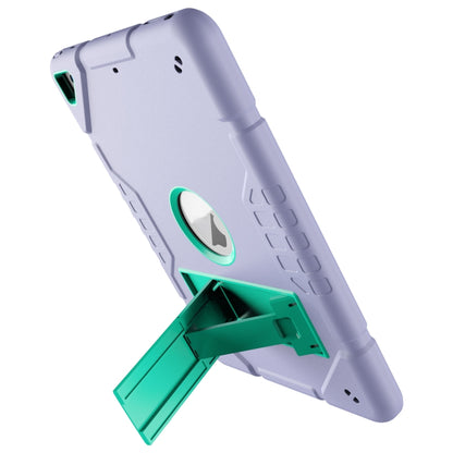 For iPad 10.2 2021 / 2020 / 2019 Armor Holder Silicone Hybrid PC Tablet Case(Purple Mint Green) - iPad 10.2 Cases by buy2fix | Online Shopping UK | buy2fix