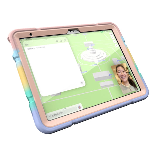 For iPad 2025 / 2022 Armor Holder Silicone Hybrid PC Tablet Case(Gradient Color Gold) - iPad 2025 / 2022 Cases by buy2fix | Online Shopping UK | buy2fix