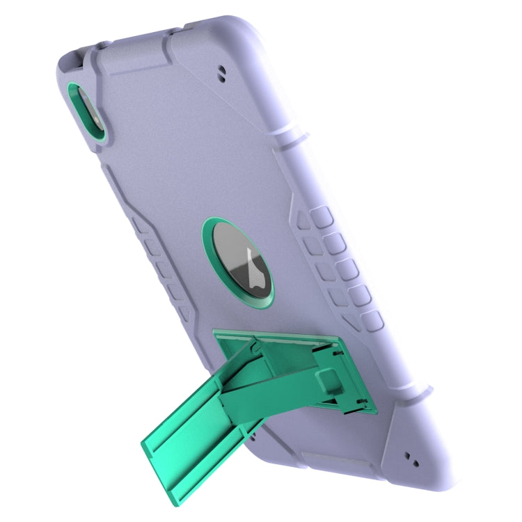 For iPad 2025 / 2022 Armor Holder Silicone Hybrid PC Tablet Case(Purple Mint Green) - iPad 2025 / 2022 Cases by buy2fix | Online Shopping UK | buy2fix