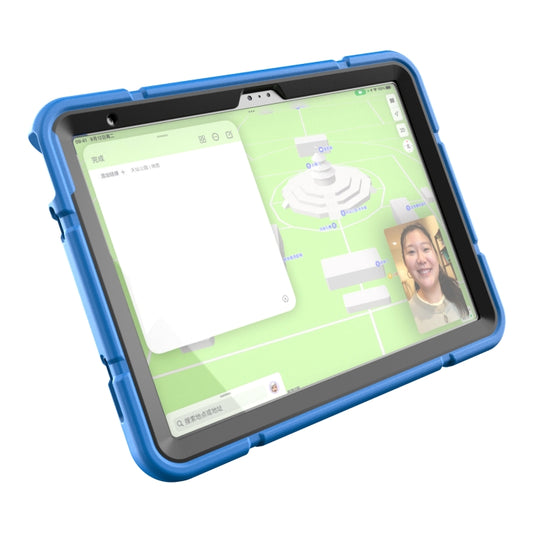 For iPad 2025 / 2022 Armor Holder Silicone Hybrid PC Tablet Case(Blue) - iPad 2025 / 2022 Cases by buy2fix | Online Shopping UK | buy2fix