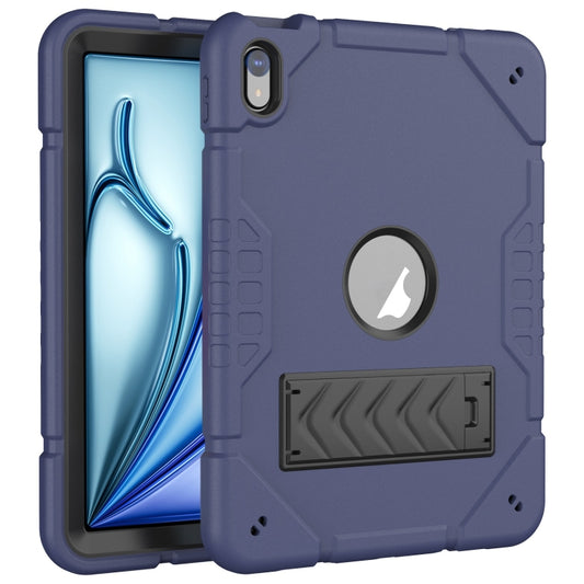 For iPad Air 11 2025 / 2024 Armor Holder Silicone Hybrid PC Tablet Case(Navy Blue Black) - iPad Air 11 2025 / 2024 Cases by buy2fix | Online Shopping UK | buy2fix