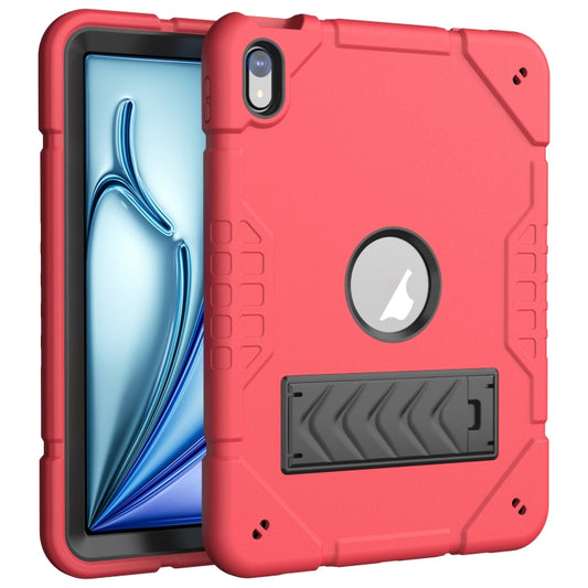 For iPad Air 11 2025 / 2024 Armor Holder Silicone Hybrid PC Tablet Case(Red Black) - iPad Air 11 2025 / 2024 Cases by buy2fix | Online Shopping UK | buy2fix