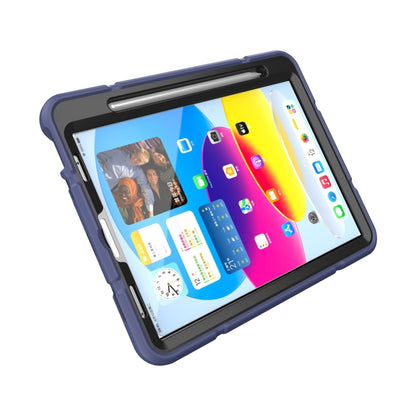 For iPad Pro 11 2022 / 2021 / 2020 Armor Holder Silicone Hybrid PC Tablet Case(Navy Blue Black) - iPad Pro 11 (2022/2021) Cases by buy2fix | Online Shopping UK | buy2fix