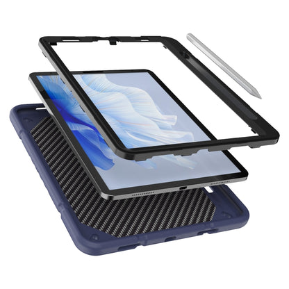 For iPad Pro 11 2022 / 2021 / 2020 Armor Holder Silicone Hybrid PC Tablet Case(Navy Blue Black) - iPad Pro 11 (2022/2021) Cases by buy2fix | Online Shopping UK | buy2fix