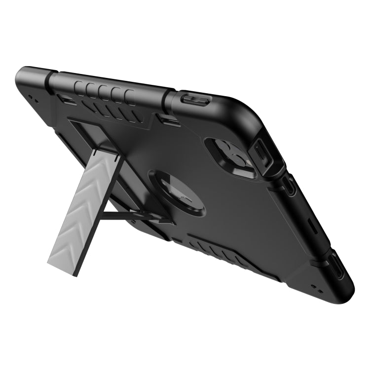 For iPad Pro 11 2022 / 2021 / 2020 Armor Holder Silicone Hybrid PC Tablet Case(Black) - iPad Pro 11 (2022/2021) Cases by buy2fix | Online Shopping UK | buy2fix