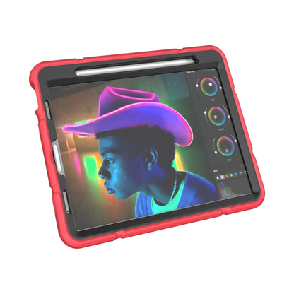 For iPad Pro 11 2022 / 2021 / 2020 Armor Holder Silicone Hybrid PC Tablet Case(Red Black) - iPad Pro 11 (2022/2021) Cases by buy2fix | Online Shopping UK | buy2fix