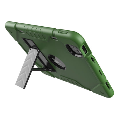 For iPad Pro 11 2022 / 2021 / 2020 Armor Holder Silicone Hybrid PC Tablet Case(Army Green Black) - iPad Pro 11 (2022/2021) Cases by buy2fix | Online Shopping UK | buy2fix