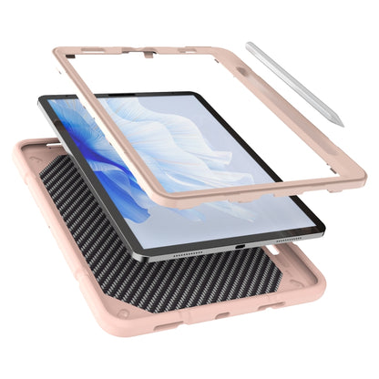 For iPad Pro 11 2022 / 2021 / 2020 Armor Holder Silicone Hybrid PC Tablet Case(Rose Gold) - iPad Pro 11 (2022/2021) Cases by buy2fix | Online Shopping UK | buy2fix