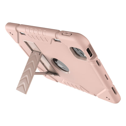 For iPad Pro 11 2022 / 2021 / 2020 Armor Holder Silicone Hybrid PC Tablet Case(Rose Gold) - iPad Pro 11 (2022/2021) Cases by buy2fix | Online Shopping UK | buy2fix