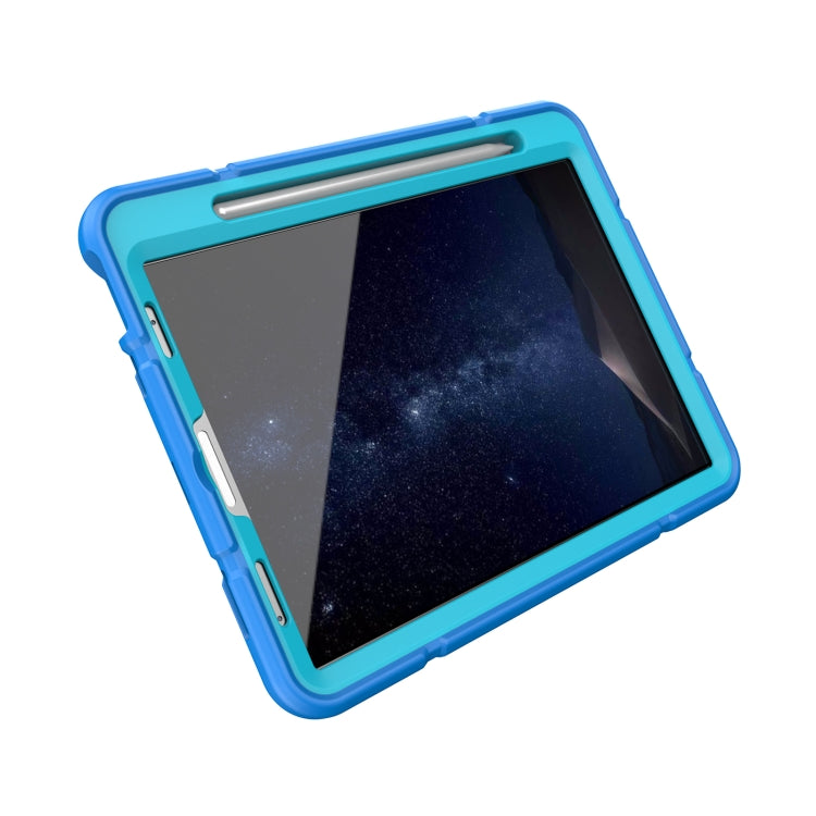 For iPad Pro 11 2022 / 2021 / 2020 Armor Holder Silicone Hybrid PC Tablet Case(Blue) - iPad Pro 11 (2022/2021) Cases by buy2fix | Online Shopping UK | buy2fix