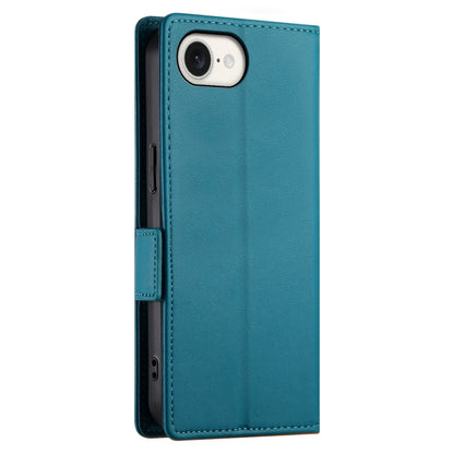 For iPhone 16e Side Buckle Magnetic Frosted Leather Phone Case(Blue) by buy2fix