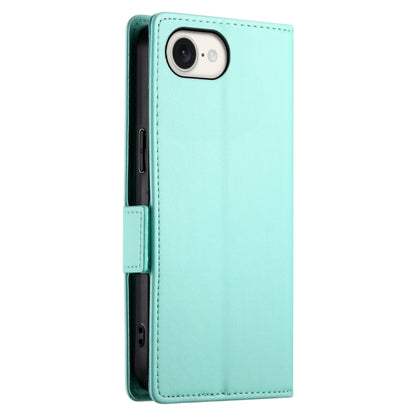 For iPhone 16e Side Buckle Magnetic Frosted Leather Phone Case(Mint Green) by buy2fix