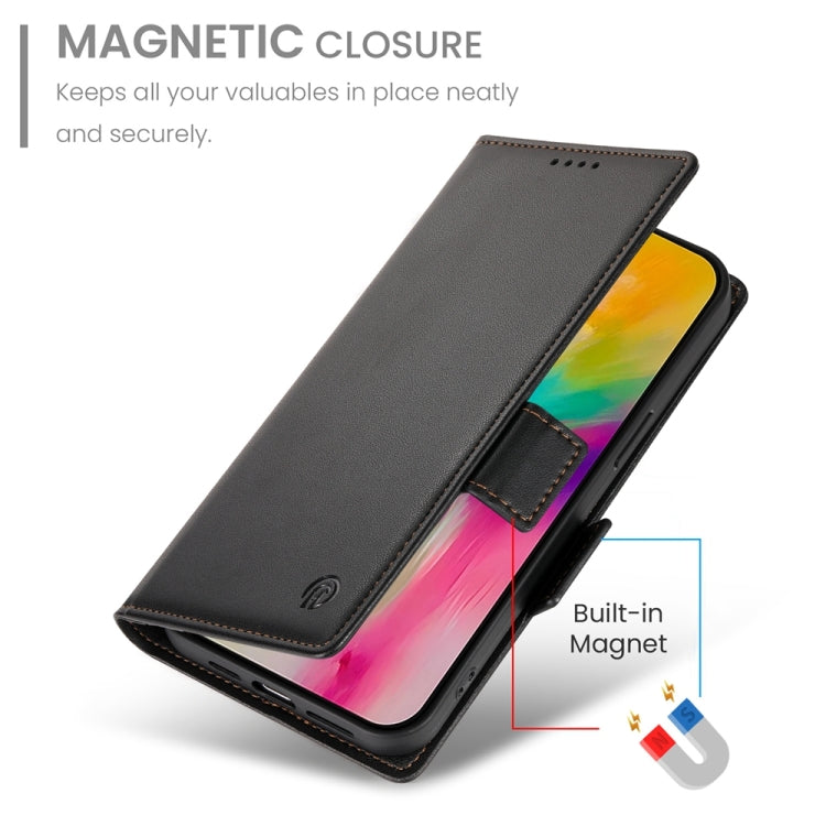 For iPhone 16 Pro Max Side Buckle Magnetic Frosted Leather Phone Case(Black) by buy2fix