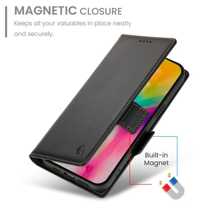 For iPhone 16 Pro Max Side Buckle Magnetic Frosted Leather Phone Case(Black) by buy2fix