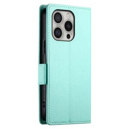 For iPhone 16 Pro Side Buckle Magnetic Frosted Leather Phone Case(Mint Green) by buy2fix