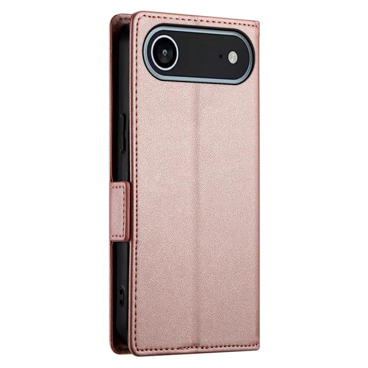 For iPhone Air Side Buckle Magnetic Frosted Leather Phone Case(Rose Gold) - iPhone Air Cases by buy2fix | Online Shopping UK | buy2fix