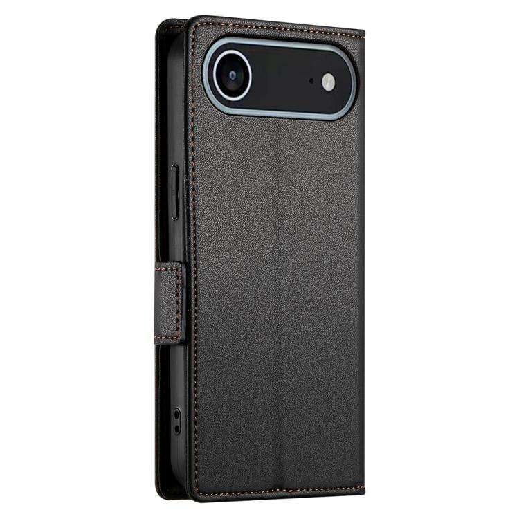For iPhone Air Side Buckle Magnetic Frosted Leather Phone Case(Black) - iPhone Air Cases by buy2fix | Online Shopping UK | buy2fix