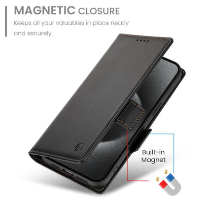 For iPhone Air Side Buckle Magnetic Frosted Leather Phone Case(Black) - iPhone Air Cases by buy2fix | Online Shopping UK | buy2fix