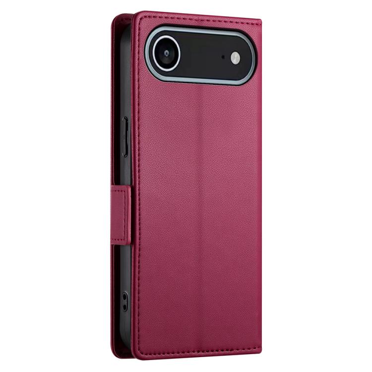 For iPhone Air Side Buckle Magnetic Frosted Leather Phone Case(Wine Red) - iPhone Air Cases by buy2fix | Online Shopping UK | buy2fix