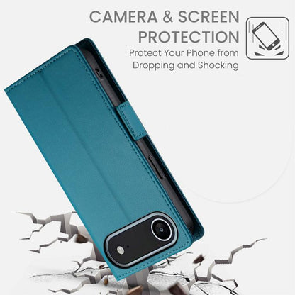 For iPhone Air Side Buckle Magnetic Frosted Leather Phone Case(Blue) - iPhone Air Cases by buy2fix | Online Shopping UK | buy2fix