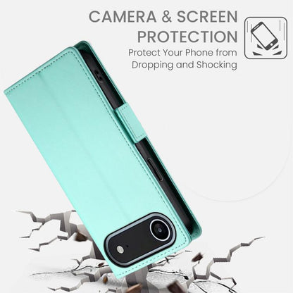 For iPhone Air Side Buckle Magnetic Frosted Leather Phone Case(Mint Green) - iPhone Air Cases by buy2fix | Online Shopping UK | buy2fix