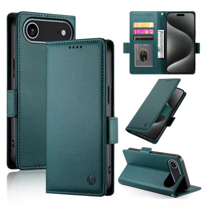 For iPhone Air Side Buckle Magnetic Frosted Leather Phone Case(Dark Green) - iPhone Air Cases by buy2fix | Online Shopping UK | buy2fix