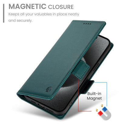 For iPhone Air Side Buckle Magnetic Frosted Leather Phone Case(Dark Green) - iPhone Air Cases by buy2fix | Online Shopping UK | buy2fix