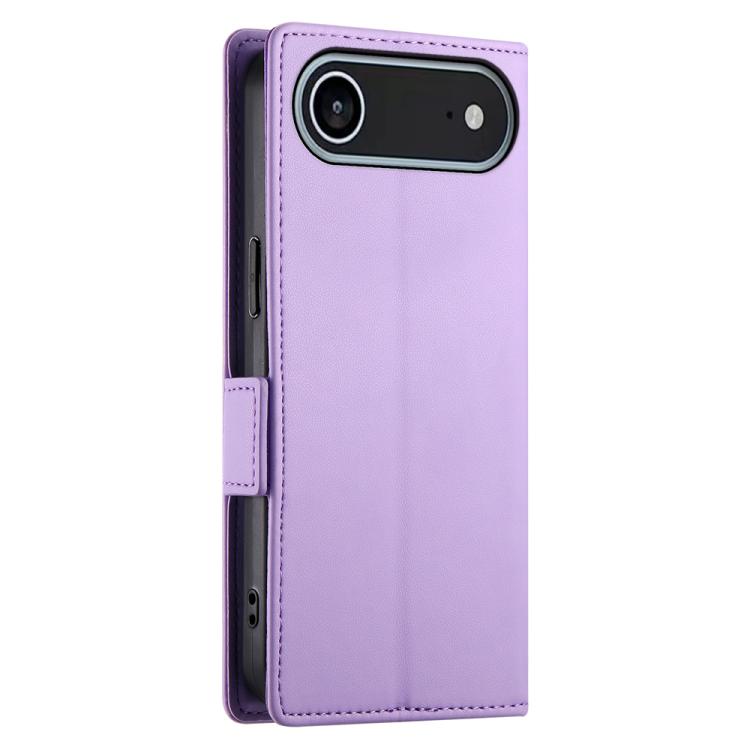 For iPhone Air Side Buckle Magnetic Frosted Leather Phone Case(Purple) - iPhone Air Cases by buy2fix | Online Shopping UK | buy2fix
