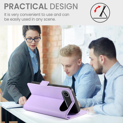 For iPhone Air Side Buckle Magnetic Frosted Leather Phone Case(Purple) - iPhone Air Cases by buy2fix | Online Shopping UK | buy2fix