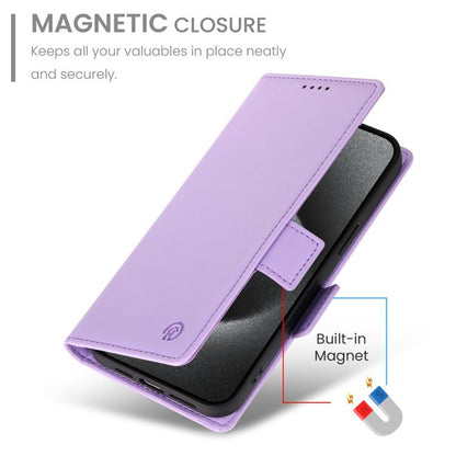 For iPhone Air Side Buckle Magnetic Frosted Leather Phone Case(Purple) - iPhone Air Cases by buy2fix | Online Shopping UK | buy2fix