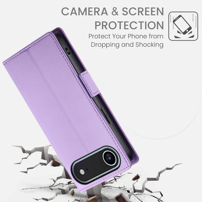 For iPhone Air Side Buckle Magnetic Frosted Leather Phone Case(Purple) - iPhone Air Cases by buy2fix | Online Shopping UK | buy2fix