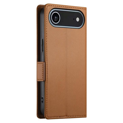 For iPhone Air Side Buckle Magnetic Frosted Leather Phone Case(Brown) - iPhone Air Cases by buy2fix | Online Shopping UK | buy2fix