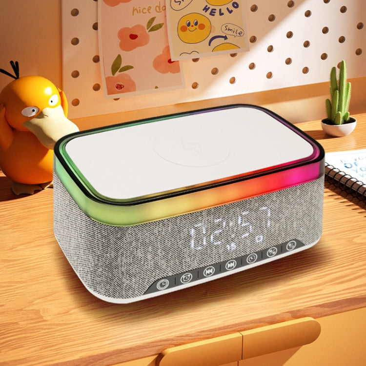 AEC S300 Portable 10W Power Multifunction Bluetooth Speaker Alarm Clock Wireless Charger(Black) - Desktop Speaker by AEC | Online Shopping UK | buy2fix