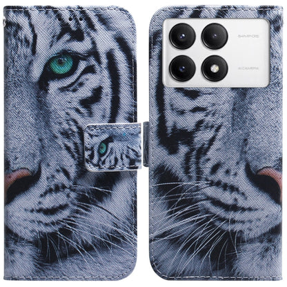 For Xiaomi Redmi K70 Pro / K70 Coloured Drawing Flip Leather Phone Case(Tiger) by buy2fix